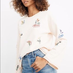 ISO MADEWELL Botanical Embroidered Sweatshirt